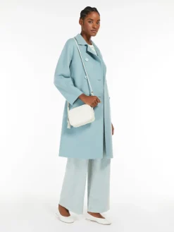Double-breasted double-faced wool coat