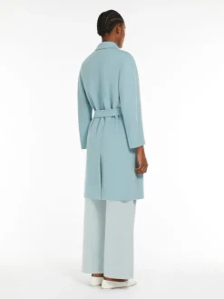 Double-breasted double-faced wool coat