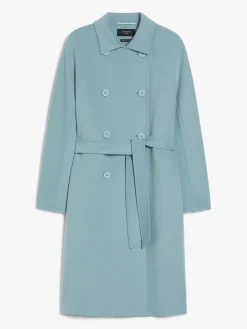 Double-breasted double-faced wool coat