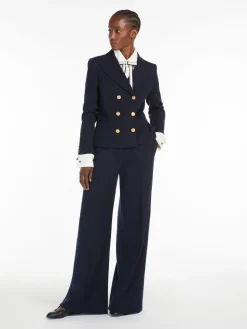 Double-breasted jersey blazer