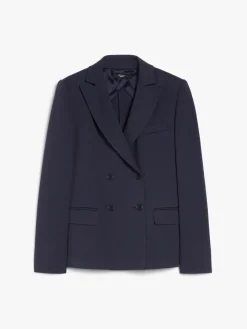 Double-breasted jersey blazer