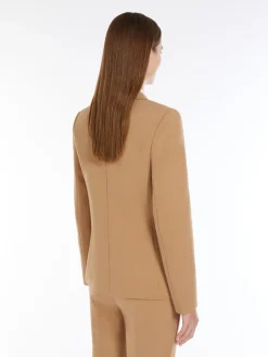 Double-breasted jersey blazer