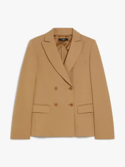 Double-breasted jersey blazer