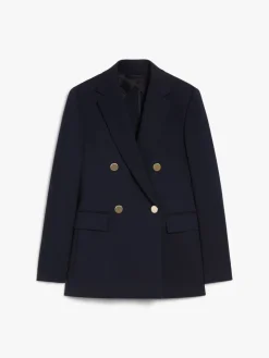 Double-breasted jersey blazer