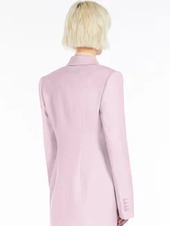 Double-breasted stretch wool blazer