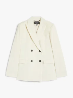 Double-breasted velvet blazer