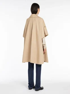 Double-breasted water-repellent cotton cape