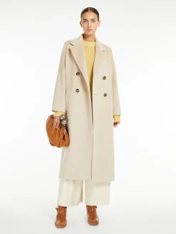 Double-breasted wool and alpaca coat