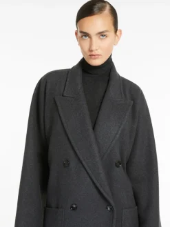 Double-breasted wool and cashmere coat