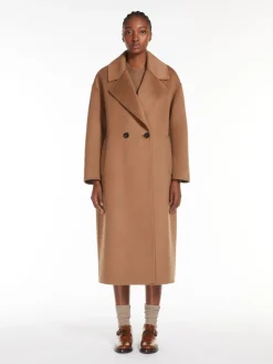 Double-breasted wool and cashmere coat