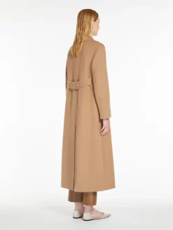 Double-breasted wool coat
