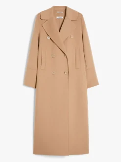 Double-breasted wool coat
