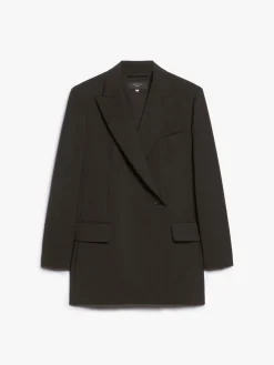 Double-breasted woollen cloth blazer