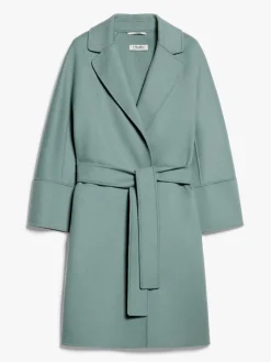 Double-faced short wool coat