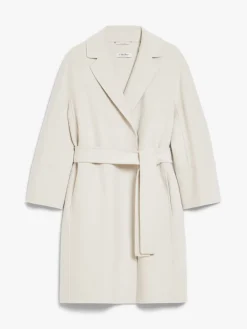Double-faced short wool coat
