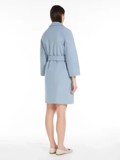 Double-faced short wool coat