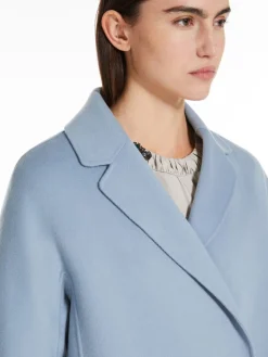 Double-faced short wool coat