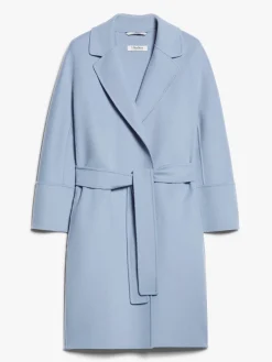 Double-faced short wool coat