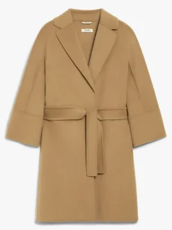 Double-faced short wool coat