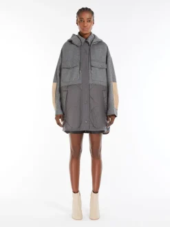 Double-sided wool and nylon jacket