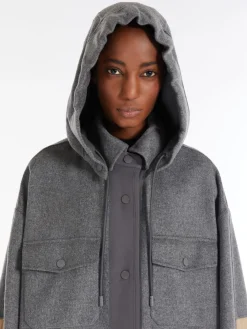 Double-sided wool and nylon jacket