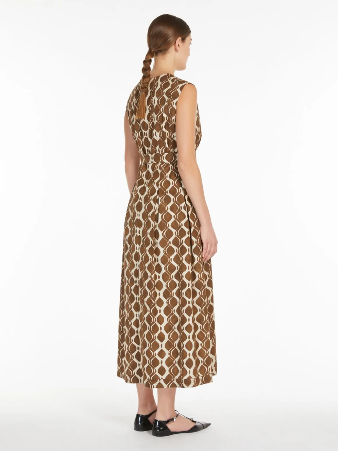 Dress in printed poplin