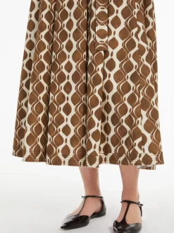Dress in printed poplin