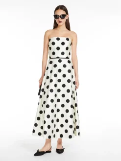 Duchess satin bustier dress