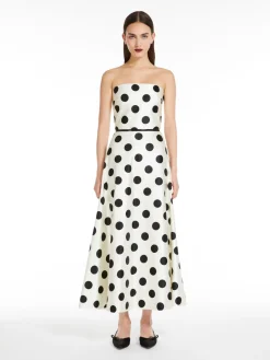 Duchess satin bustier dress