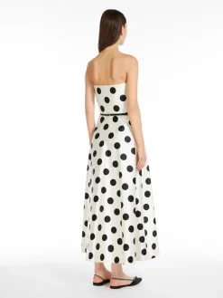 Duchess satin bustier dress