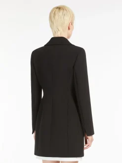 Duster coat in bonded crêpe