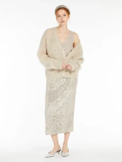 Embroidered tulle skirt