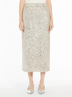 Embroidered tulle skirt