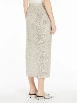 Embroidered tulle skirt