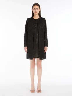 Eyelet embroidery duster coat