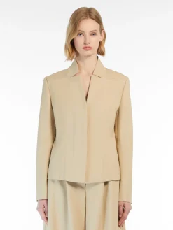 Female jacket in cotton canvas