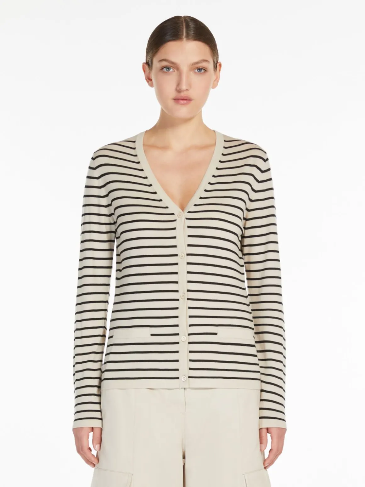Fine wool cardigan