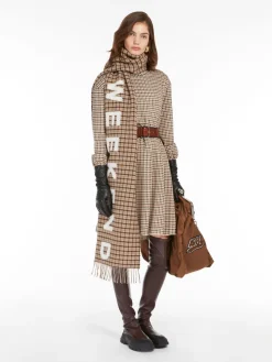 Fit-and-flare printed jersey dress