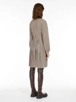 Fit-and-flare printed jersey dress