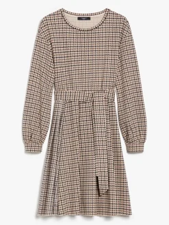 Fit-and-flare printed jersey dress