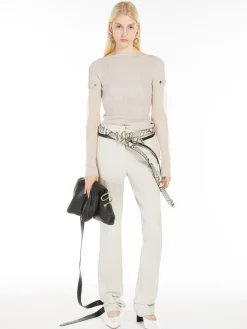 Fitted jumper in stretch viscose
