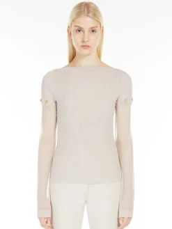 Fitted jumper in stretch viscose