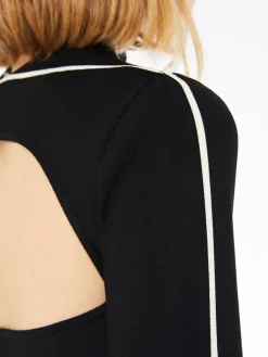 Fitted jumper with contrasting trims