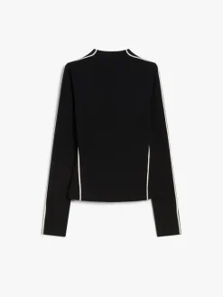 Fitted jumper with contrasting trims