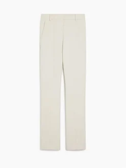 Fitted trousers in crêpe jersey
