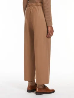Flannel jogging trousers