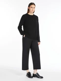 Flannel jogging trousers