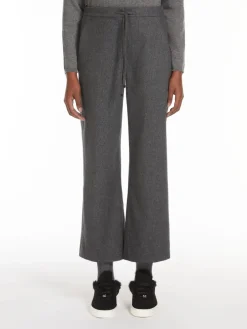 Flannel jogging trousers