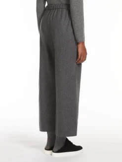 Flannel jogging trousers
