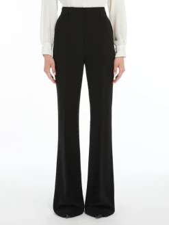 Flared cady trousers